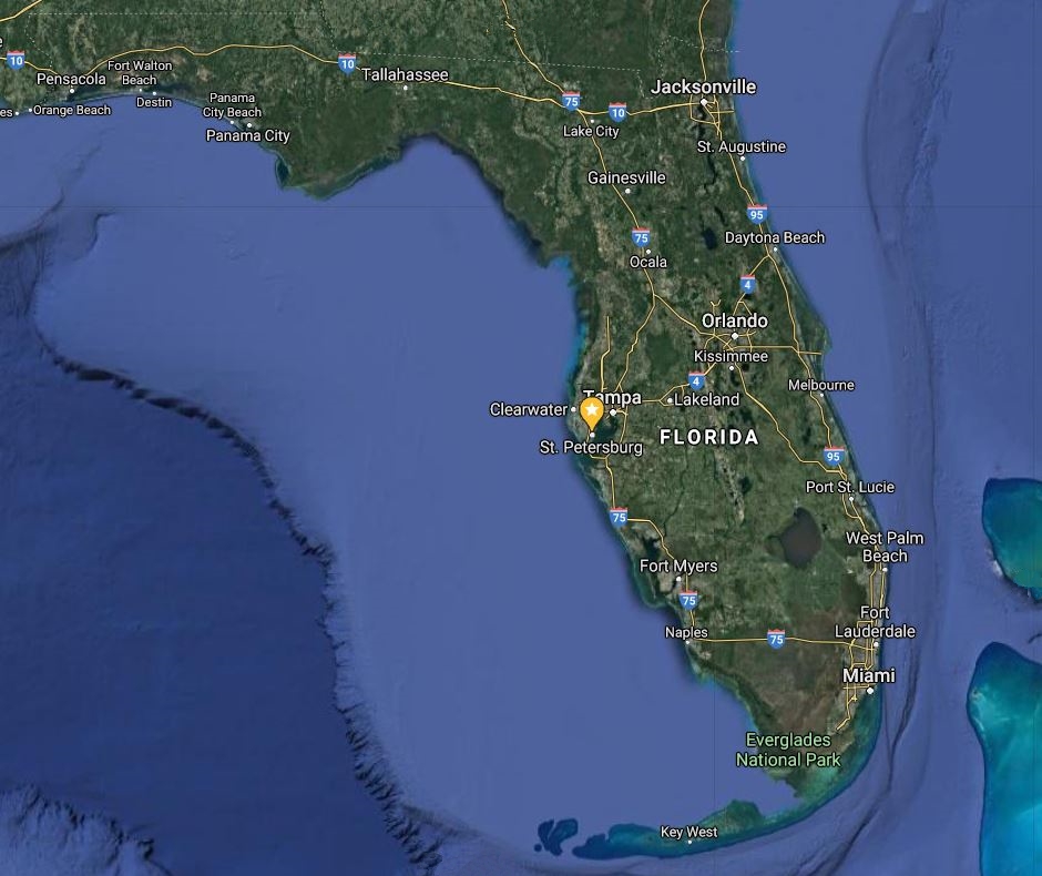 Travel Bucket List 1 Satellite view of Florida